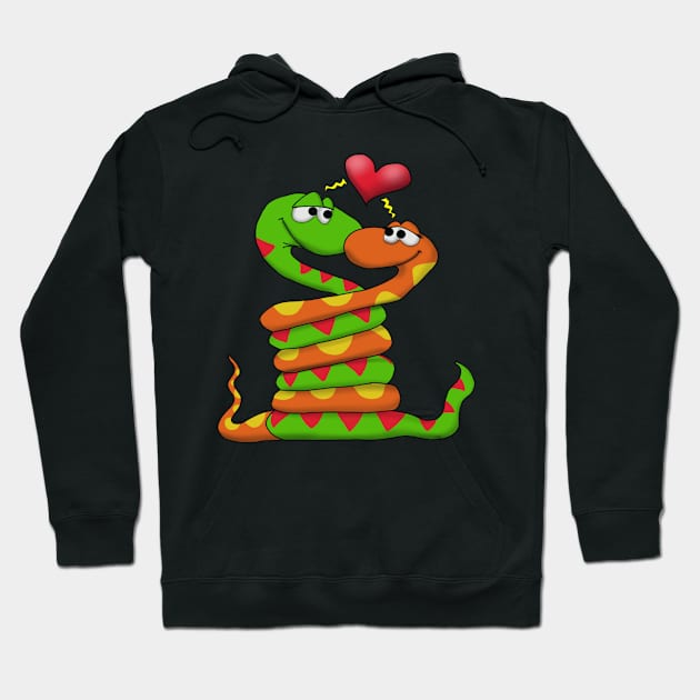 Love Snakes Hoodie by wolfmanjaq